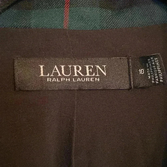 Ralph Lauren Black label womens plaid blazer - size 10 - single button close - Picture 2 of 8
